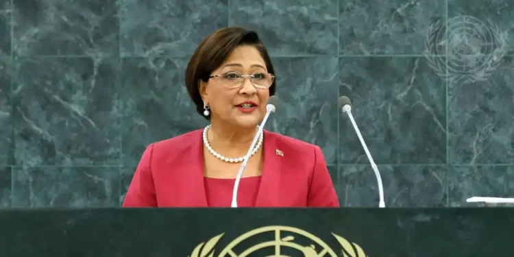 Trinidad and Tobago Prime Minister Kamla Persad-Bissessar ahead of the Shield of the Americas summit