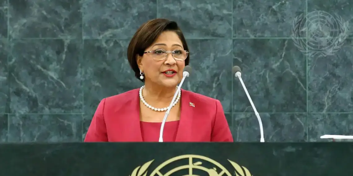 Trinidad and Tobago Prime Minister Kamla Persad-Bissessar ahead of the Shield of the Americas summit