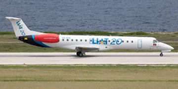 Liat Air Antigua route served by 50-seat Embraer ERJ 145 aircraft