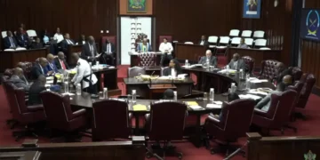 Parliamentary sitting in Castries where lawmakers are expected to consider the proposed EC$600 million borrowing request.