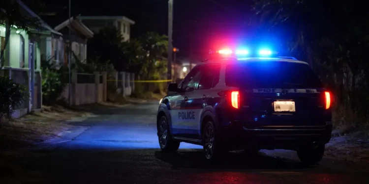 Illustrative image of police vehicle at night during search for missing 2-month-old baby in St Lucia