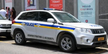 Illustrative image of a St Lucia police vehicle in Castries after missing baby found safe