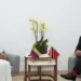Delcy Rodríguez and Stuart Young meet during diplomatic engagement, highlighting the emerging CARICOM split in Caribbean regional relations.