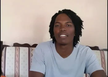 Jason Francis pictured following the Vieux Fort stabbing