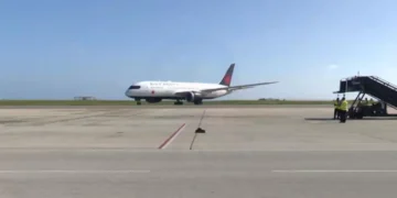 Halifax-Barbados route illustrated by Air Canada aircraft on airport tarmac