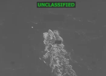 U.S. Military Strike Kills 3 in Eastern Pacific feature image showing a vessel at sea during the reported operation.