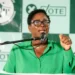 NNP Leader Emmalin Pierre speaks at a political event on Internet VAT