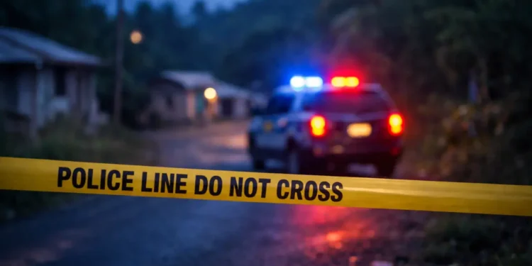 Illustrative image of a police scene used in coverage of the Dennery man shot dead in Odsan on Sunday.