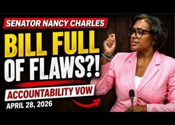 UWP Senator Nancy Charles criticizes flaws in the Appropriation Bill during Senate debate.