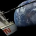 Artemis II Moon mission Orion spacecraft with Earth in background during NASA’s record-breaking crewed flight