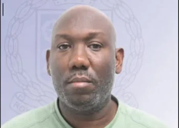 Phil Campbell appears in an official image following the Careille Drug Raid case in Castries, where he pleaded guilty and was fined $20,000.
