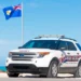 Royal Turks and Caicos Islands Police vehicle during Turks and Caicos Zero-Murder Run in 2026
