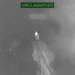 Infrared view of a vessel targeted during the Caribbean Narco Vessel Strike by U.S. forces on May 5