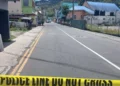 Corner of Chaussee Road and St Louis Street in central Castries, where the Castries gunman opened fire on police officers.