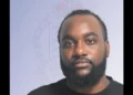 Elijah Khodra, charged with possession of a firearm component, Leslie Land, Castries, May 2026.