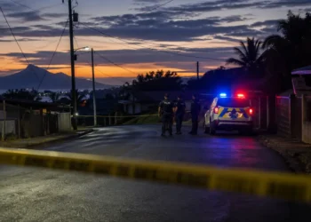 Soufriere joint police operation — police officers and patrol vehicle at a nighttime operation, illustrative image