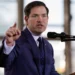 Secretary of State Marco Rubio gestures at a podium during a public address, days before announcing sweeping Cuba sanctions targeting GAESA and senior regime figures.