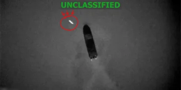 Caribbean narco vessel strike captured in unclassified thermal image released by SOUTHCOM.