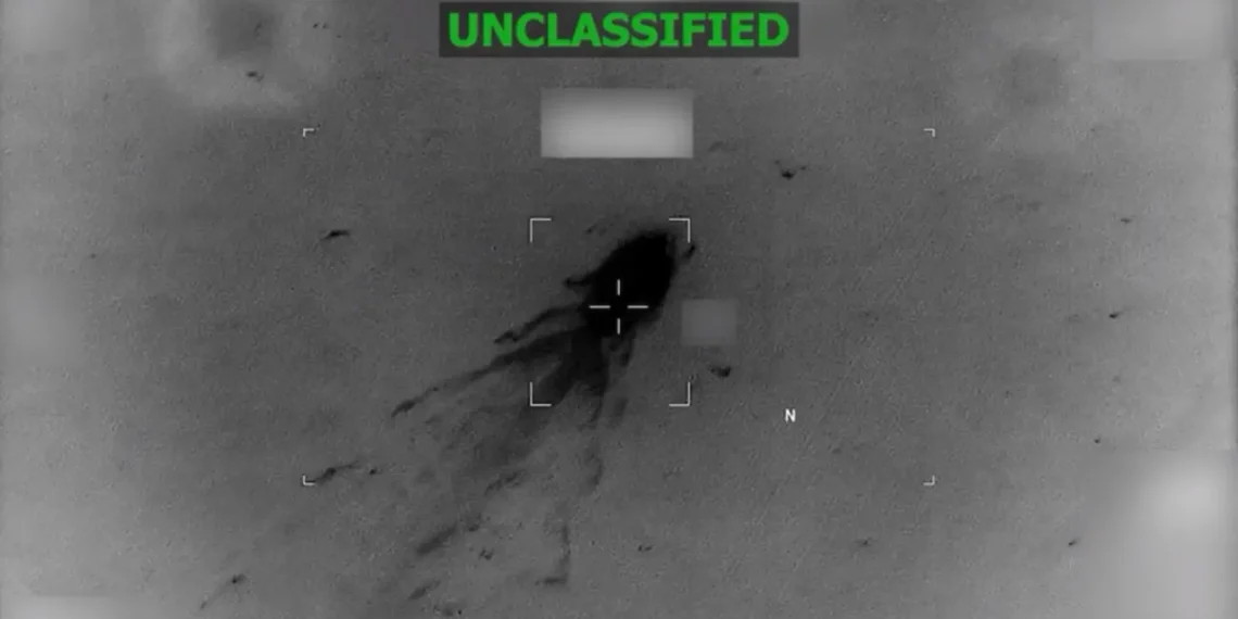 SOUTHCOM thermal image showing vessel targeted during the Southcom narco vessel strike in the Eastern Pacific