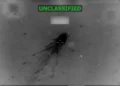 SOUTHCOM thermal image showing vessel targeted during the Southcom narco vessel strike in the Eastern Pacific