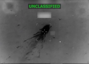 SOUTHCOM thermal image showing vessel targeted during the Southcom narco vessel strike in the Eastern Pacific