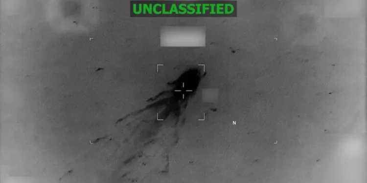 SOUTHCOM thermal image showing vessel targeted during the Southcom narco vessel strike in the Eastern Pacific