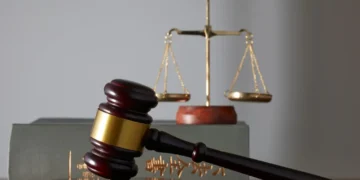 Gavel and scales of justice symbolising the St Lucia unlawful detention ruling.