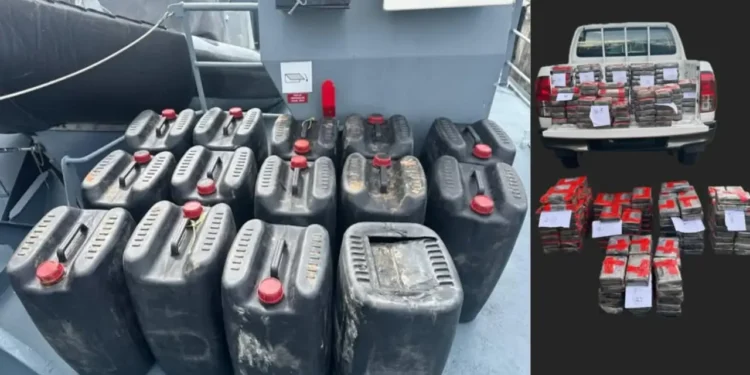 St Vincent cocaine seizure of 434 kg during police operation off Cumberland coast
