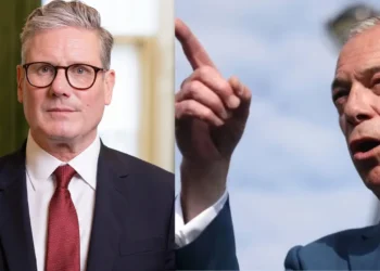 Keir Starmer and Nigel Farage shown side by side following the UK local elections that delivered major Reform UK gains and heavy Labour losses.