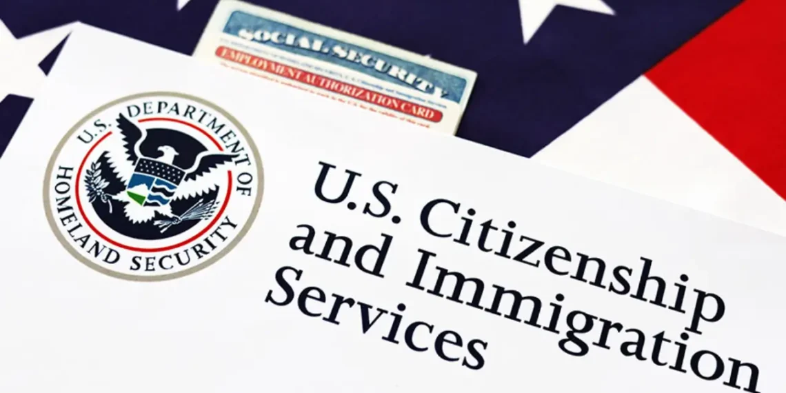 USCIS immigration documents and Social Security card related to new Adjustment of Status policy changes