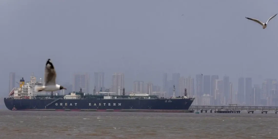 File photo of an oil tanker as Iran closes Strait of Hormuz again