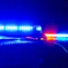 Illustrative image of police emergency lights at the scene of the Jacmel shooting