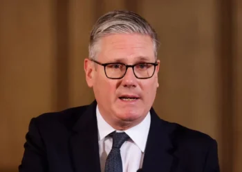 Keir Starmer speaks at a press conference as UK Prime Minister