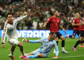 Mexico perfect group stage World Cup 2026 as player number 20 celebrates a goal against Czechia