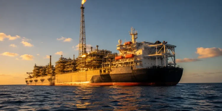 Stabroek cost recovery driven by rising output from offshore FPSO vessels like this one (illustrative image)