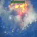 Unclassified aerial image shows a vessel ablaze after an Operation Southern Spear Strike in the Eastern Pacific, according to SOUTHCOM.