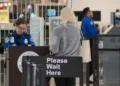 TSA Gold+ security checkpoint screening at a U.S. airport