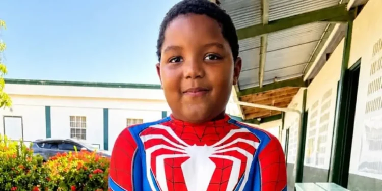 Kervil Lawrence, a kindergarten student at Piaye Combined School