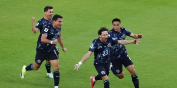 Paraguay stuns Germany as players celebrate a World Cup 2026 goal, illustrative image. Credit: FIFA World Cup