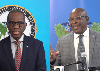 Prime Minister Philip J. Pierre and Richard Frederick shown side by side in a composite image for a story on the Richard Frederick investigation.