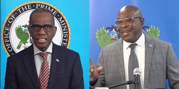 Prime Minister Philip J. Pierre and Richard Frederick shown side by side in a composite image for a story on the Richard Frederick investigation.