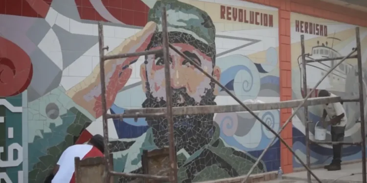 US State Department Cuba report featured image showing a Fidel Castro mural in Cuba.
