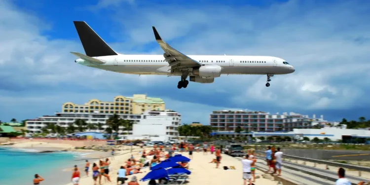 Aircraft landing in St Maarten as Caribbean air capacity declines