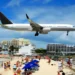 Aircraft landing in St Maarten as Caribbean air capacity declines