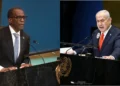St Lucia Netanyahu walkout featuring Philip J Pierre and Benjamin Netanyahu at UN