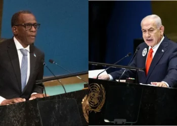 St Lucia Netanyahu walkout featuring Philip J Pierre and Benjamin Netanyahu at UN