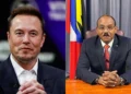 Elon Musk and Antigua Prime Minister Gaston Browne pictured side by side as Elon Musk's CHOGM Visit faces reported objections.