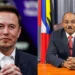 Elon Musk and Antigua Prime Minister Gaston Browne pictured side by side as Elon Musk's CHOGM Visit faces reported objections.