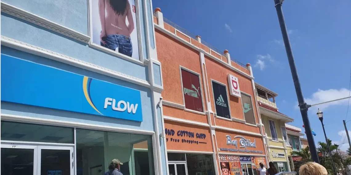 Flow storefront at Baywalk Shopping Mall in Rodney Bay, pictured for coverage of the Flow St Lucia price increase.