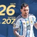 Lionel Messi retirement graphic showing Argentina captain with 126 goals and 207 international appearances
